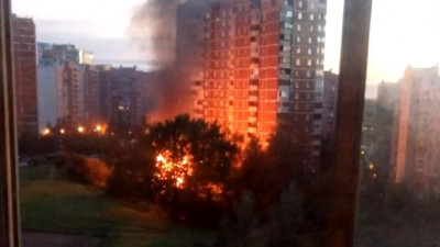 Ночью на Афонской сгорел деревянный дом