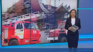 Спасатели ликвидировали пожар на строящемся ледоколе «Урал» в Петербурге