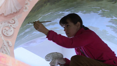 В «Царском Селе» показали, как проходит реставрация комнат Зубовского флигеля