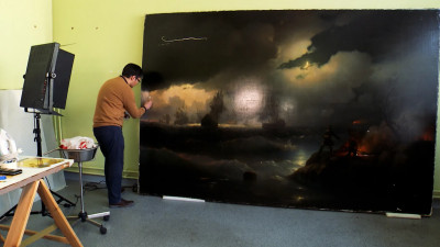 Отреставрированную картину Айвазовского с Петром I представят в Михайловском замке