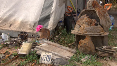На месте военного захоронения в поселке Тельмана продолжают находить останки погибших бойцов