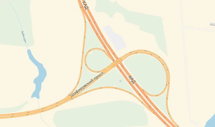 На развязке КАД и Шафировского проспекта полностью перекроют три съезда - tvspb.ru