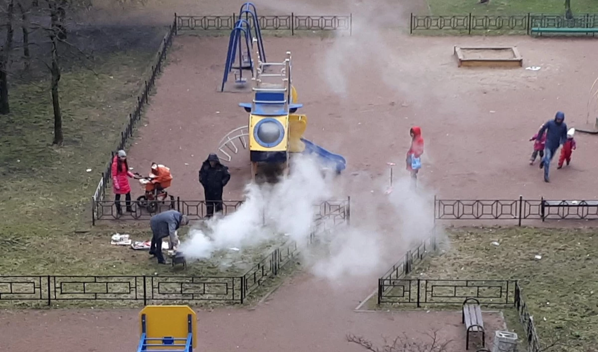 Жители Невского района возмутились из-за соседей, жарящих шашлыки на детской площадке - tvspb.ru