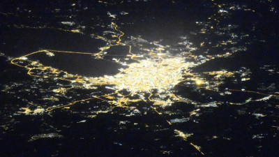 Роскосмос показал, как выглядит Петербург с МКС