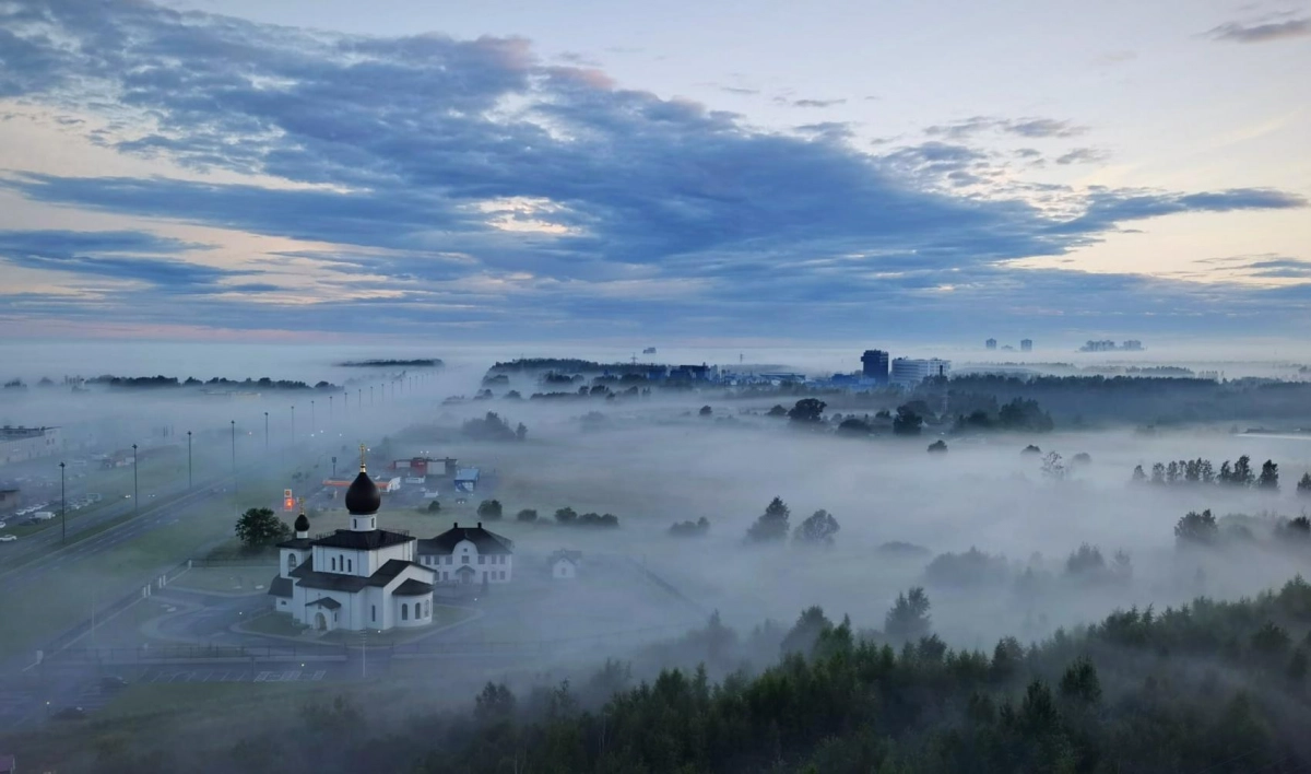 Туман окутал Петербург ранним утром в понедельник - tvspb.ru
