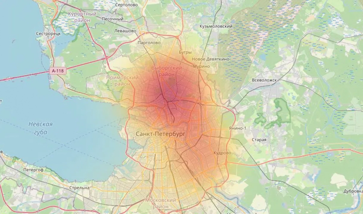 Тепловую карту» Петербурга разместили на сайте городского парламента |  Телеканал Санкт-Петербург
