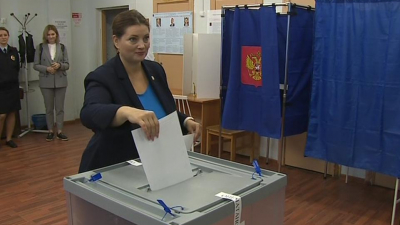 Надежда Тихонова проголосовала на выборах губернатора Петербурга