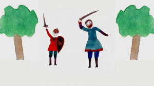 Юность Александра Невского в рисунках. Обучение грамоте и чтению