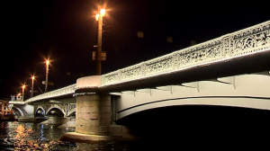 Новая подсветка Благовещенского моста