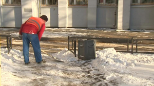 Ликвидация последствий снегопада в Петербурге