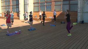 Зарядка на набережной