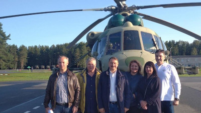 Досрочное голосование в Ленобласти. Вертолет доставил членов избиркома на острова в Финском заливе