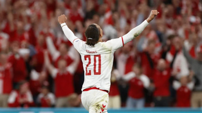 Дания делает счет в матче с Россией 4:1