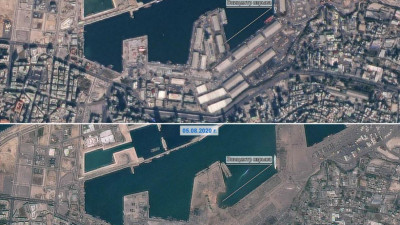 Российский спутник снял из космоса последствия взрыва в Бейруте