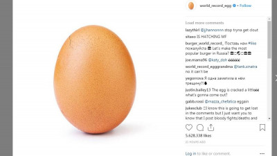 Куриное яйцо-рекордсмен Instagram «треснуло»