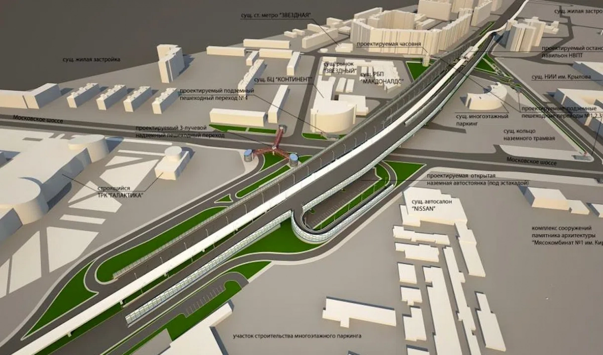 Строительство Московско-Дунайской развязки планируют завершить в 2024 году  | Телеканал Санкт-Петербург