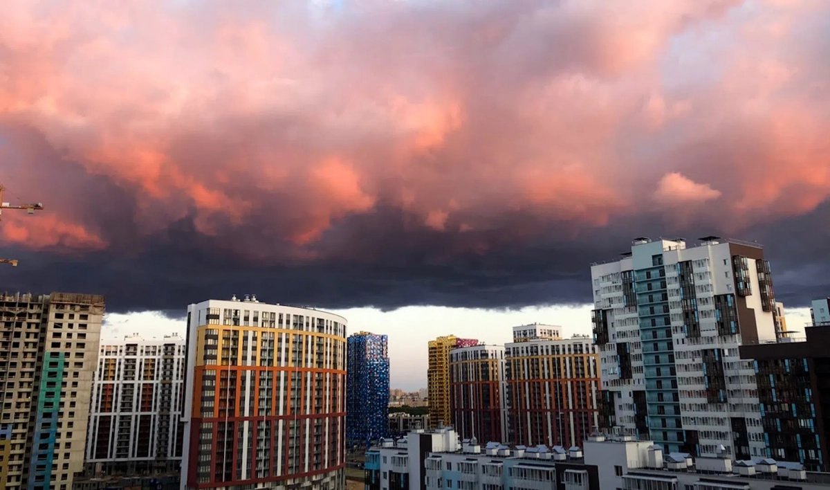 Петербуржцы восхитились красочным закатом и розовыми облаками - tvspb.ru
