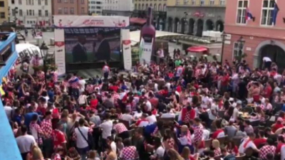 «Играют песни, все люди поют»: что происходит в Загребе после матча Франция &#8212; Хорватия