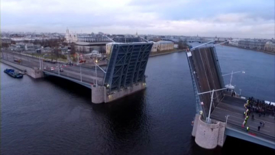 Открытие Тучкова моста после реконструкции