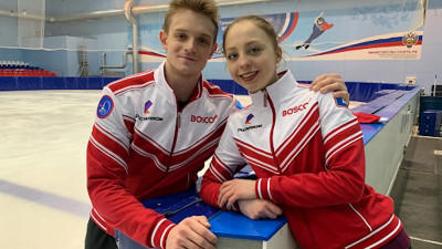 Фигуристы Бойкова и Козловский представили новую короткую программу в Петербурге