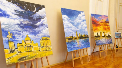 В Мариинском дворце открылась выставка «Петербург глазами детей Мариуполя»
