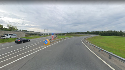 На развязке КАД с Приморским шоссе полностью перекроют разворотную петлю