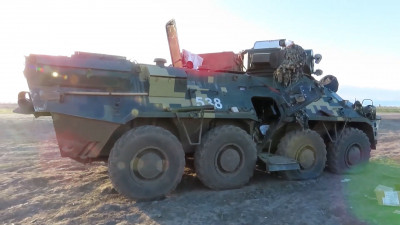 Российские десантники захватили украинские БТР-3У и БМП-2