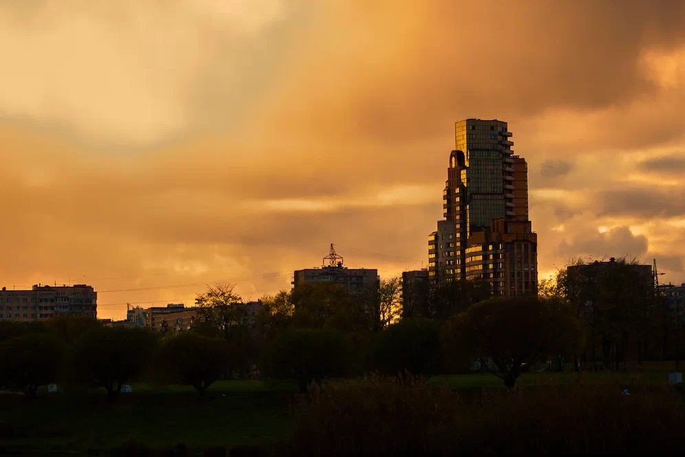 Мандариновые рассветы и закаты принесло в Петербург начало зимы - tvspb.ru