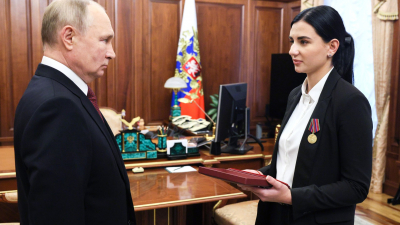 Путин встретился с дочерью Героя России Ольги Качуры