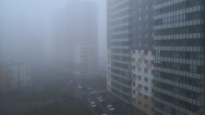 Воскресное утро в Петербурге началось с плотного тумана