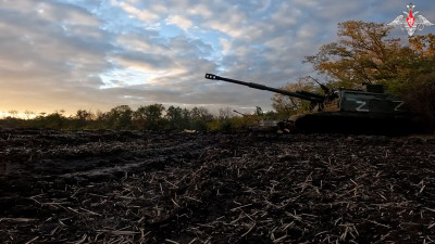 Российская САУ «Мста-С» уничтожила разведанные позиции ствольной артиллерии ВСУ