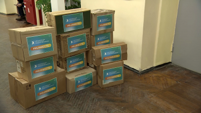 В рамках акции «Мы вместе» из Петербурга в Донбасс отправили еще одну партию гумпомощи