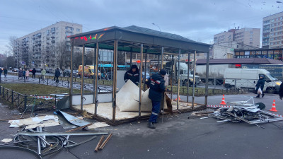В Петербурге от незаконной торговли освободили 100 квадратных метров городской земли