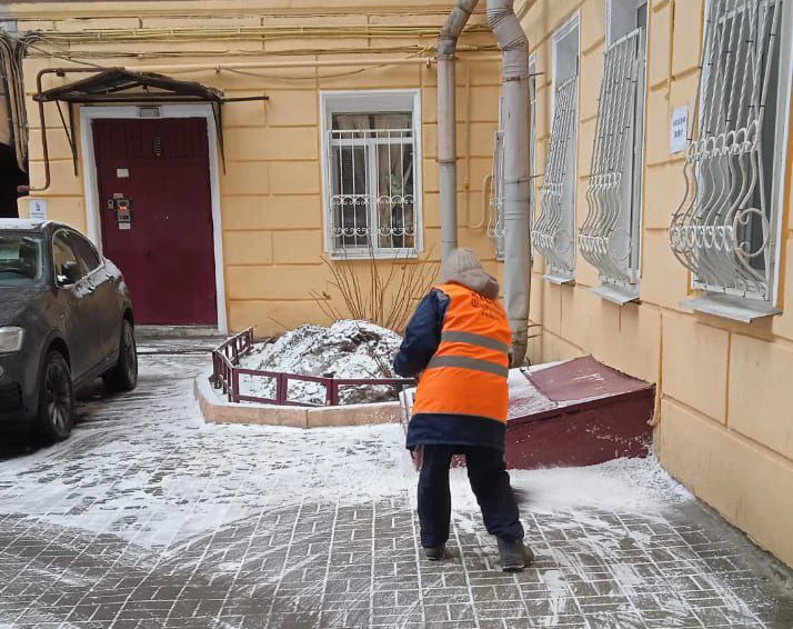 Сегодня на борьбу со снегом в центре Петербурга вышли 420 дворников - tvspb.ru