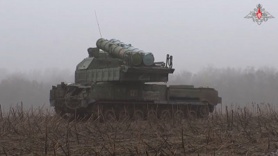 Минобороны показало кадры работы расчетов ЗРК «Бук-М3» ЗВО в ходе спецоперации