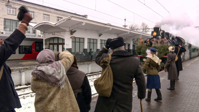 На Финляндский вокзал вновь приехал первый поезд блокадного Ленинграда