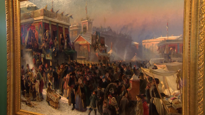 В зал Михайловского дворца вернулась 150-летняя картина Маковского после реставрации
