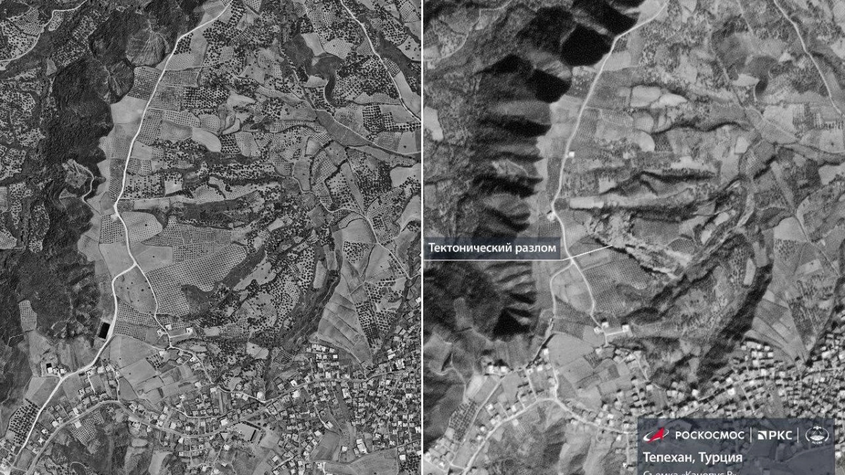 Роскосмос показал снимок тектонического разлома после землетрясения в Турции - tvspb.ru