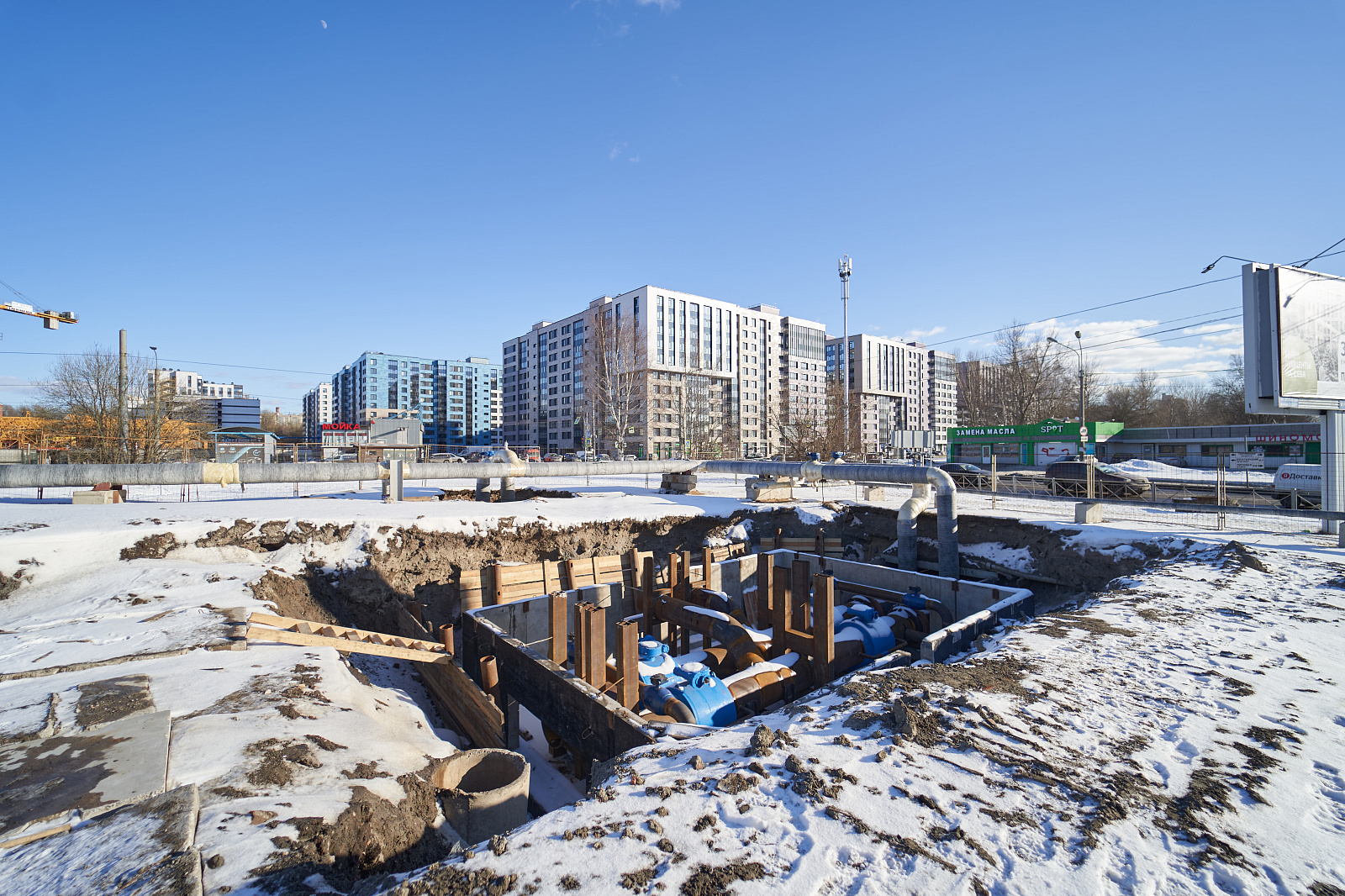 Реконструкция изношенных трубопроводов на Торфяной дороге выполнена на 51%