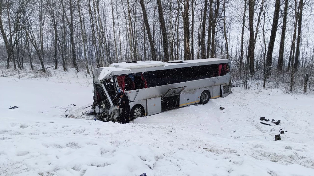 В Брянской области три человека погибли при столкновении автобуса из Петербурга с фурой - tvspb.ru