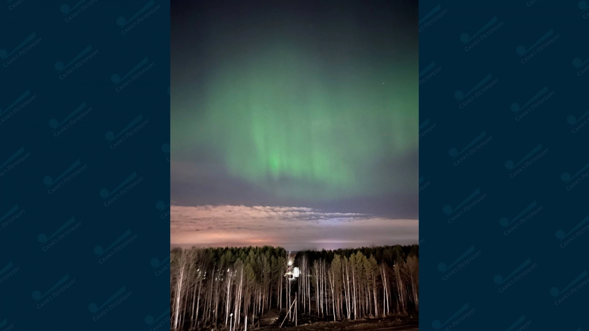 Жители Мурино заметили северное сияние минувшей ночью - tvspb.ru