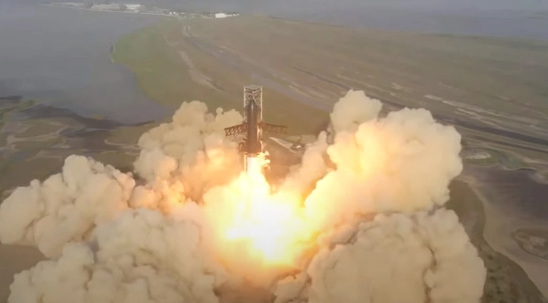Тяжёлая ракета Илона Маска с кораблём Starship успешно стартовала: первые кадры - tvspb.ru