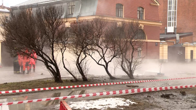 В Петербурге представили к награде спасателей, доставших людей из машины, провалившейся в яму с кипятком