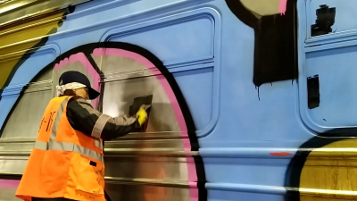 За граффити на вагонах в Петербурге с начала года возбудили 35 уголовных дел