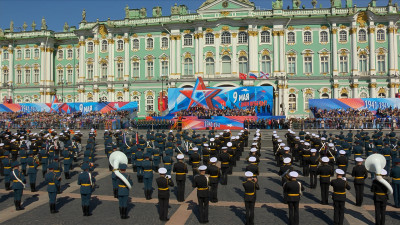 Как прошел парад Победы на Дворцовой площади