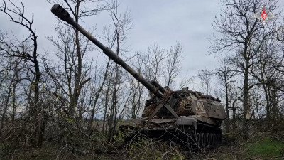 Минобороны показало, как гаубицы «Мста-С» ЮВО уничтожили опорный пункт и технику противника