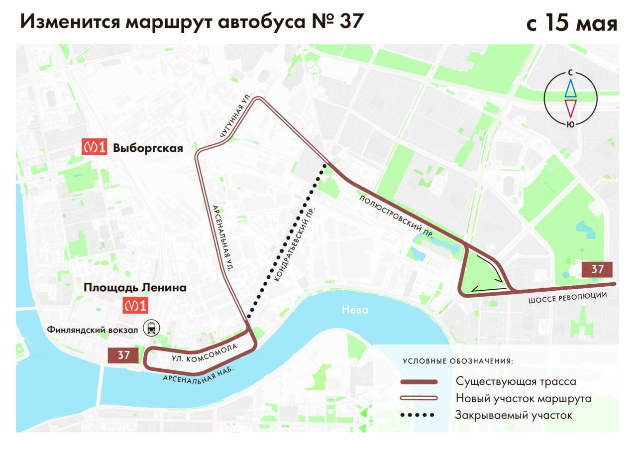 Карта автобусов петербург