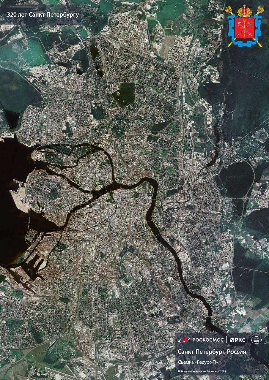 В честь 320-летия Петербурга «Роскосмос» сделал фотографию города с орбиты Земли - tvspb.ru