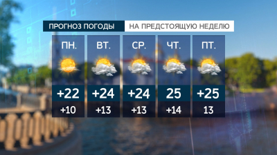 Петербуржцам пообещали сухую и теплую погоду на следующей неделе