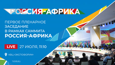 Первое пленарное заседание в рамках Саммита Россия-Африка